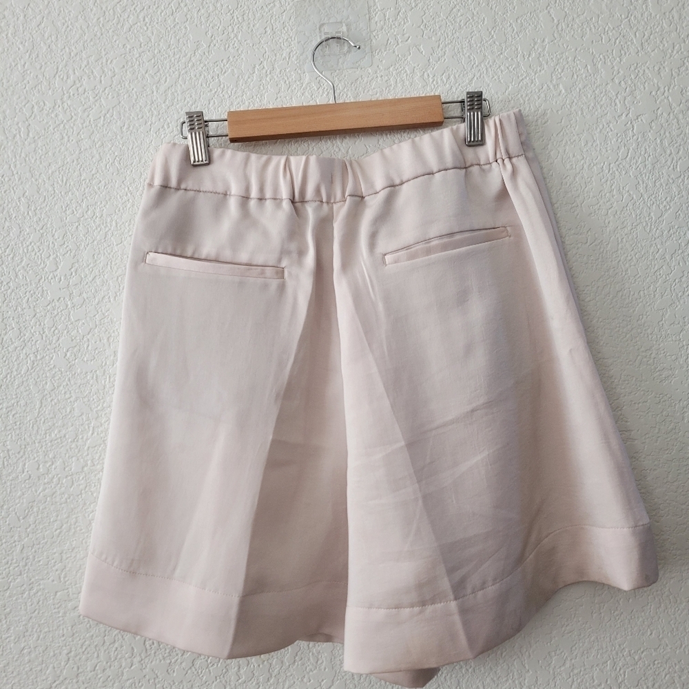 Banana Republic Factory Satin Pleated Skort Oyster Pearl S - Picture 5 of 6